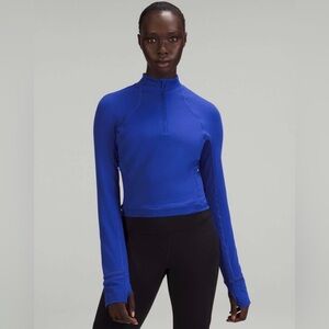 Lululemon Its Rulu Run Cropped Half Zip Psychic sz. 8